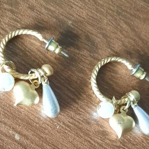 Gold-Tone Hoop Rope Earrings